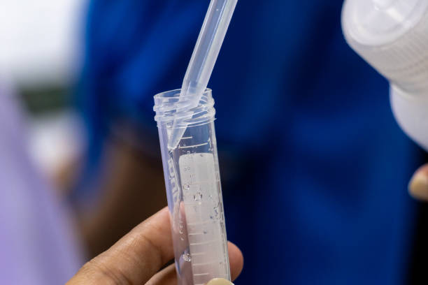 istock Process of Liquid soap making and Liquid soap testing in the laboratory. 2165657740