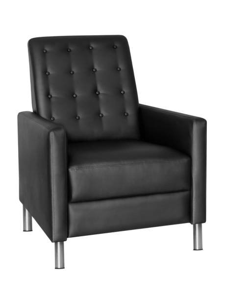 istock 1 Armchair black leather isolated on white background 2165658938