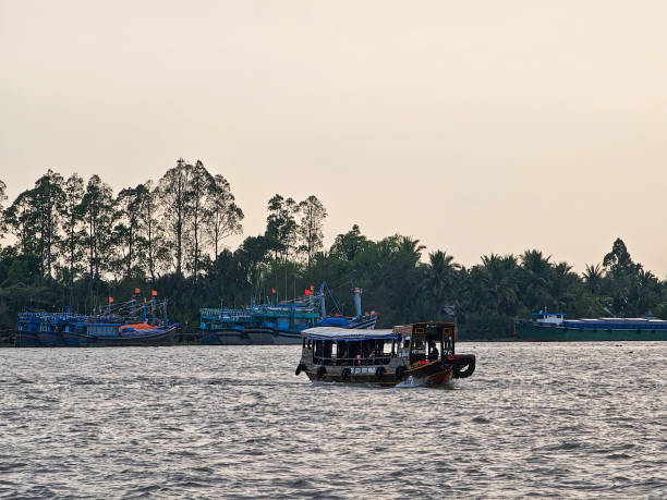 istock Sunset on Tien River, Rach Mieu Bridge, My Tho City 2165659041