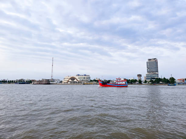 istock Sunset on Tien River, Rach Mieu Bridge, My Tho City 2165659044