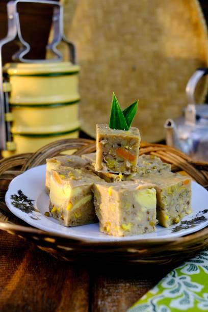 istock Popular Malaysian cakes called bubur ashura or asyura with selective focus and blurry. Usually eaten during breakfast or tea. 2165659915