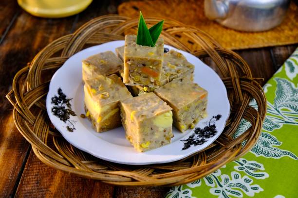 istock Popular Malaysian cakes called bubur ashura or asyura with selective focus and blurry. Usually eaten during breakfast or tea. 2165659918