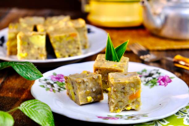 istock Popular Malaysian cakes called bubur ashura or asyura with selective focus and blurry. Usually eaten during breakfast or tea. 2165659980