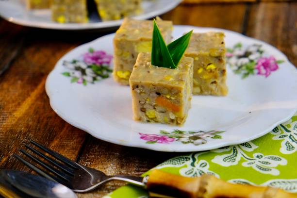 istock Popular Malaysian cakes called bubur ashura or asyura with selective focus and blurry. Usually eaten during breakfast or tea. 2165660021
