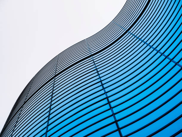 Close up of the modern architecture of the Grand Theater