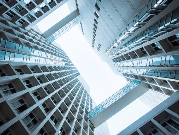 istock Modern building Architecture perspective Angle Business background 2165663493