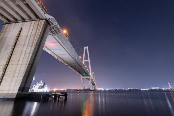 istock Bridge over Nagoya Port at night 2165664709