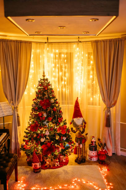 istock Decorated Christmas Tree In The Living Room 2165667087