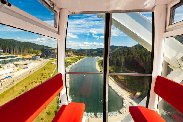 istock Ferris wheel observation cabin view from inside beautiful landscape.. 2165668819
