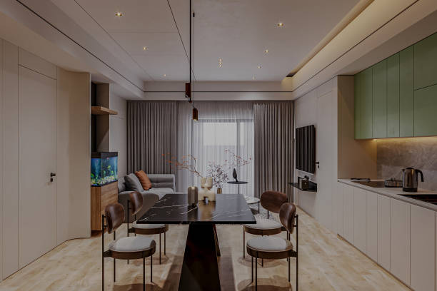 istock interior design modern nature contemporary dining area in an open kitchen 2165671823