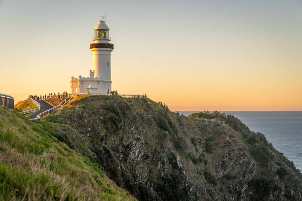 istock Lighthouse in the sunset in Byron Bay, Australia 2165679782