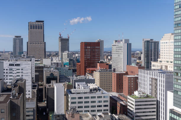 Sapporo cityscape in Hokkaido, Japan.
