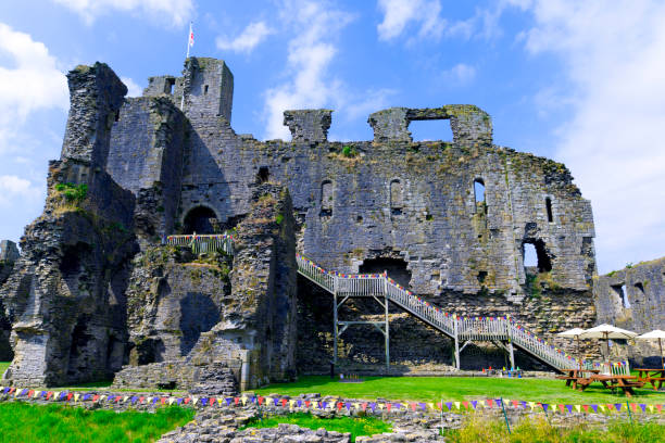 View from an old window at Conwy castle, UK.  There are no people in the photograph