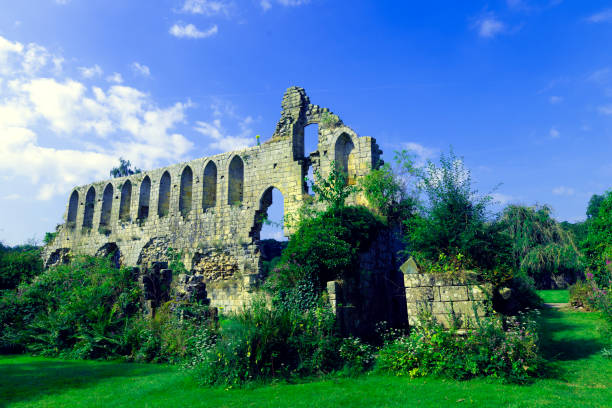 Capturing an ambient early morning sunglow on Jervaulx Abbey, in July, 2024.