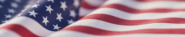 Panorama-US-Flagge, Die Flagge der Vereinigten Staaten von Amerika Panorama-US-Flagge, Die Flagge der Vereinigten Staaten von Amerika