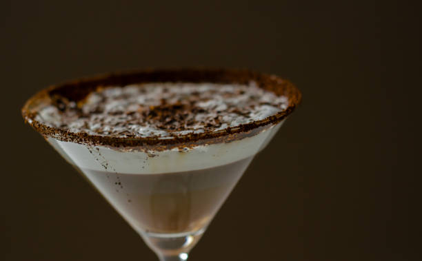 istock A chocolate martini is poured into a martini glass 2165691991