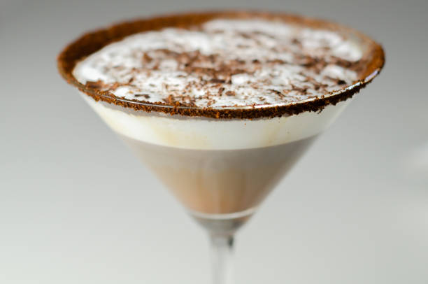 istock A chocolate martini is poured into a martini glass 2165692898