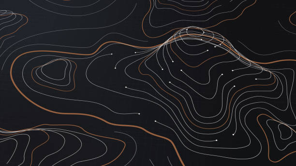 istock Futuristic holographic terrain topology head-up screen display 2165696244