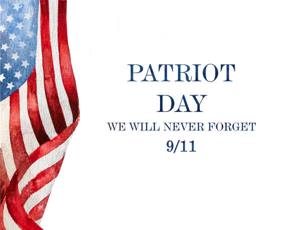 Patriot Day. We will never forget. Watercolor drawing
