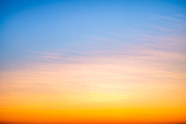 istock Beautiful , luxury soft gradient orange gold clouds and sunlight on the blue sky perfect for the background, take in everning,Twilight, Large size, high definition landscape photo 2165705229