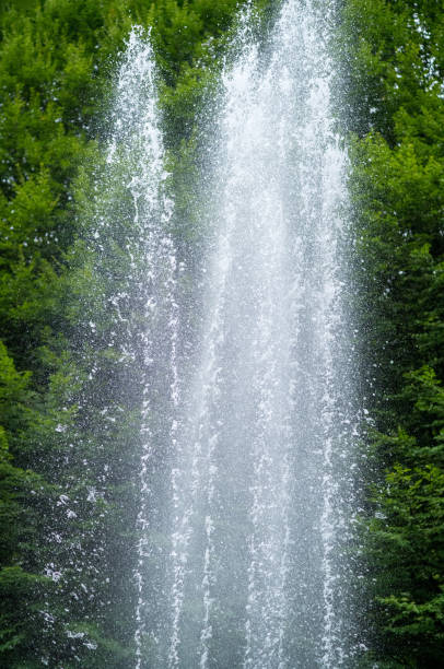 fountain water fountain in front of a green background