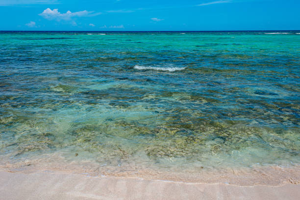 View of Xcacel beach in Chemuyil, Mexico