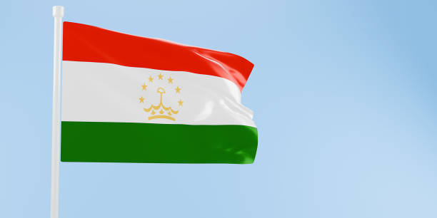 istock Tajikistan flag of silk-3D illustration. 3d render. 2165719086