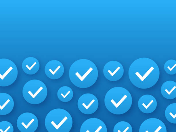 Check Mark Counter 150+ Blue Background Counter Stock Illustrations, Royalty-Free Vector ...