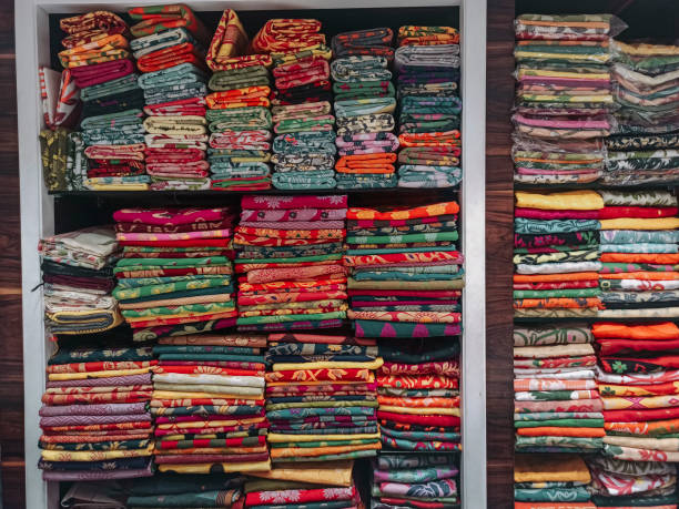 Saree in a shop showcase shop