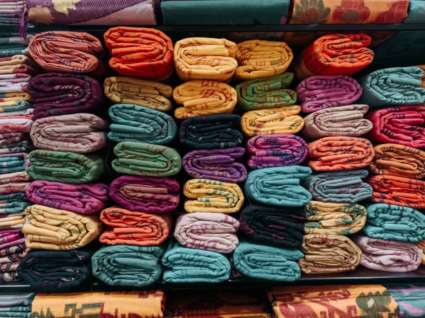 istock Saree in a shop showcase shop 2165729821