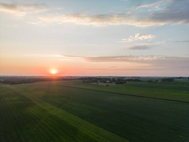 istock Sunset over Iowa farms 2165731471