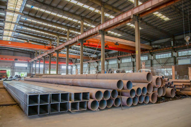 istock Heavy manufacturing steel pipe 2165733845