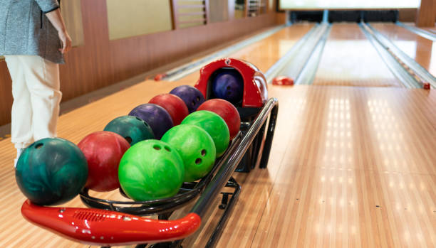 istock Bowling Ball Selection at Alley Rack 2165734358
