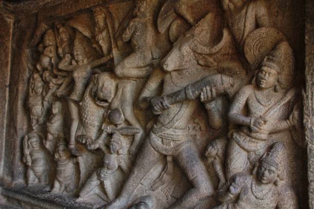 The Rock at Tiger Caves in Mahabalipuram Beach
