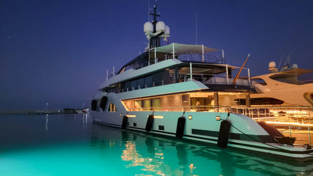 istock A large white yacht parked in the harbor on a summer evening 2165743231