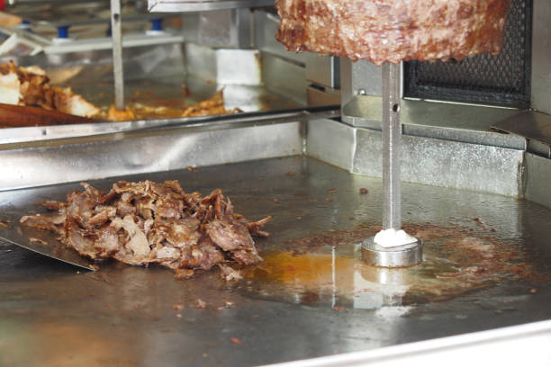 rotating traditional gyros meat ,