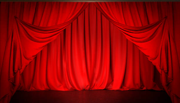 istock Red Curtain and Theater Stage Image, Stage Image 2165746326
