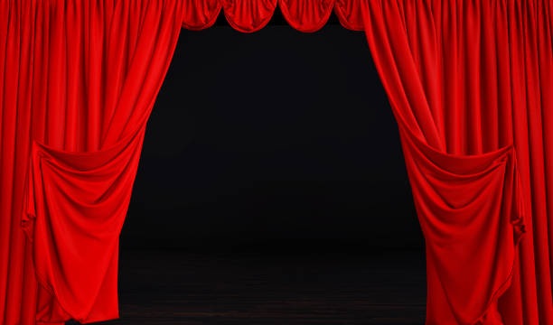 istock Red Curtain and Theater Stage Image, Stage Image 2165746531