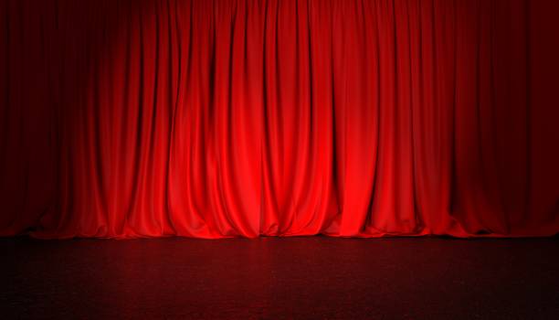 istock Red Curtain and Theater Stage Image, Stage Image 2165746701