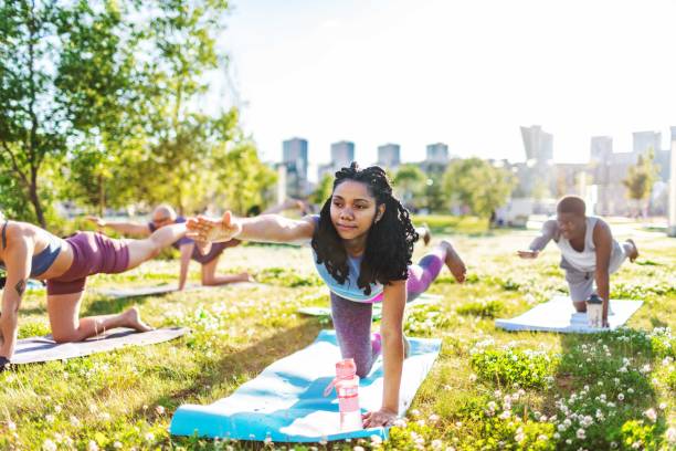 istock Yoga class outdoors 2165752101