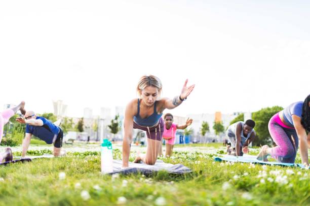 istock Yoga class outdoors 2165752113
