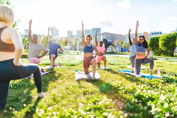 istock Yoga class outdoors 2165752117