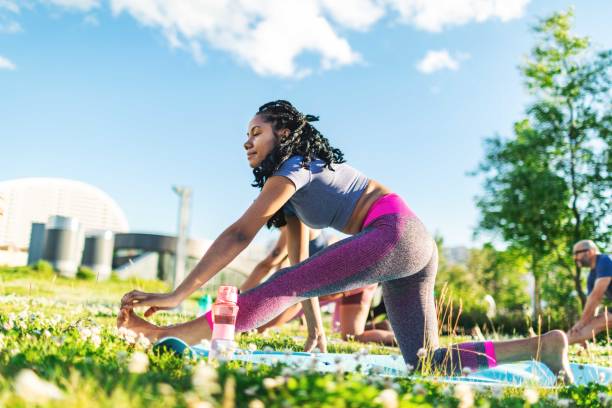 istock Yoga class outdoors 2165752152