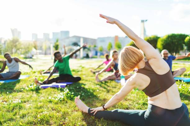 istock Yoga class outdoors 2165752158