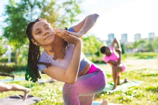 istock Yoga class outdoors 2165752174