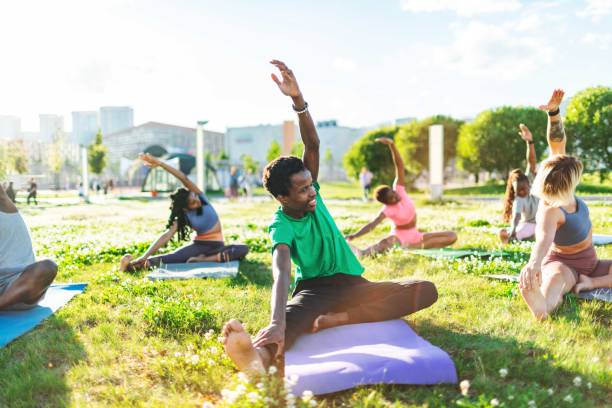istock Yoga class outdoors 2165752180