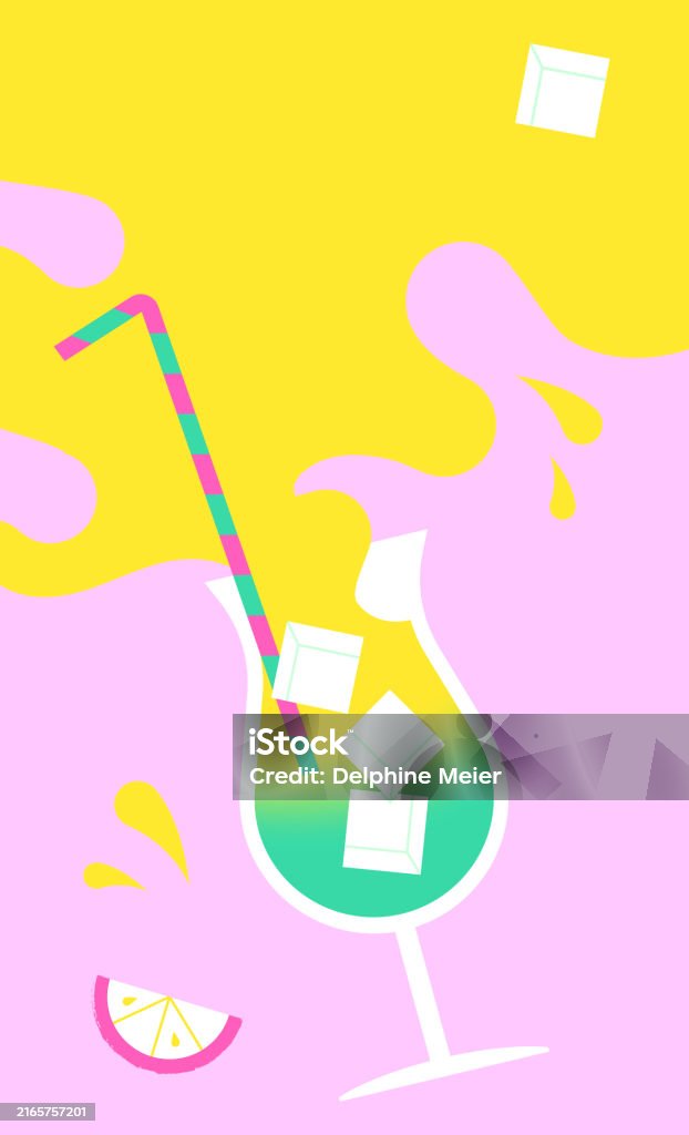 Gradient Mocktails Summer Cocktail Mocktail Illustration Vector Gradients Flashy Colours ...