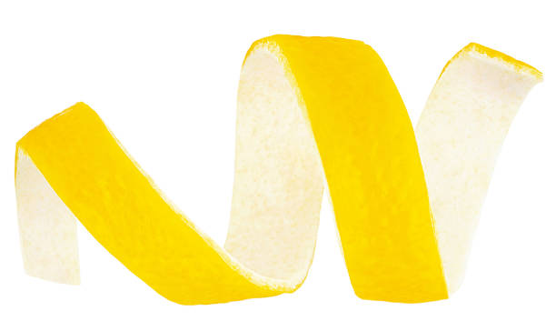 istock Fresh lemon peel isolated on a white background. Citrus fruit zest. 2165763153