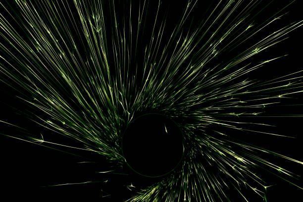 istock green sparks from the grinder glowing in the dark 2165769689