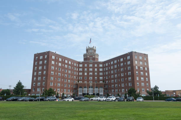 Asbury Park, New Jersey - July 29, 2024: A view of the historic Berkeley Oceanfront Hotel
